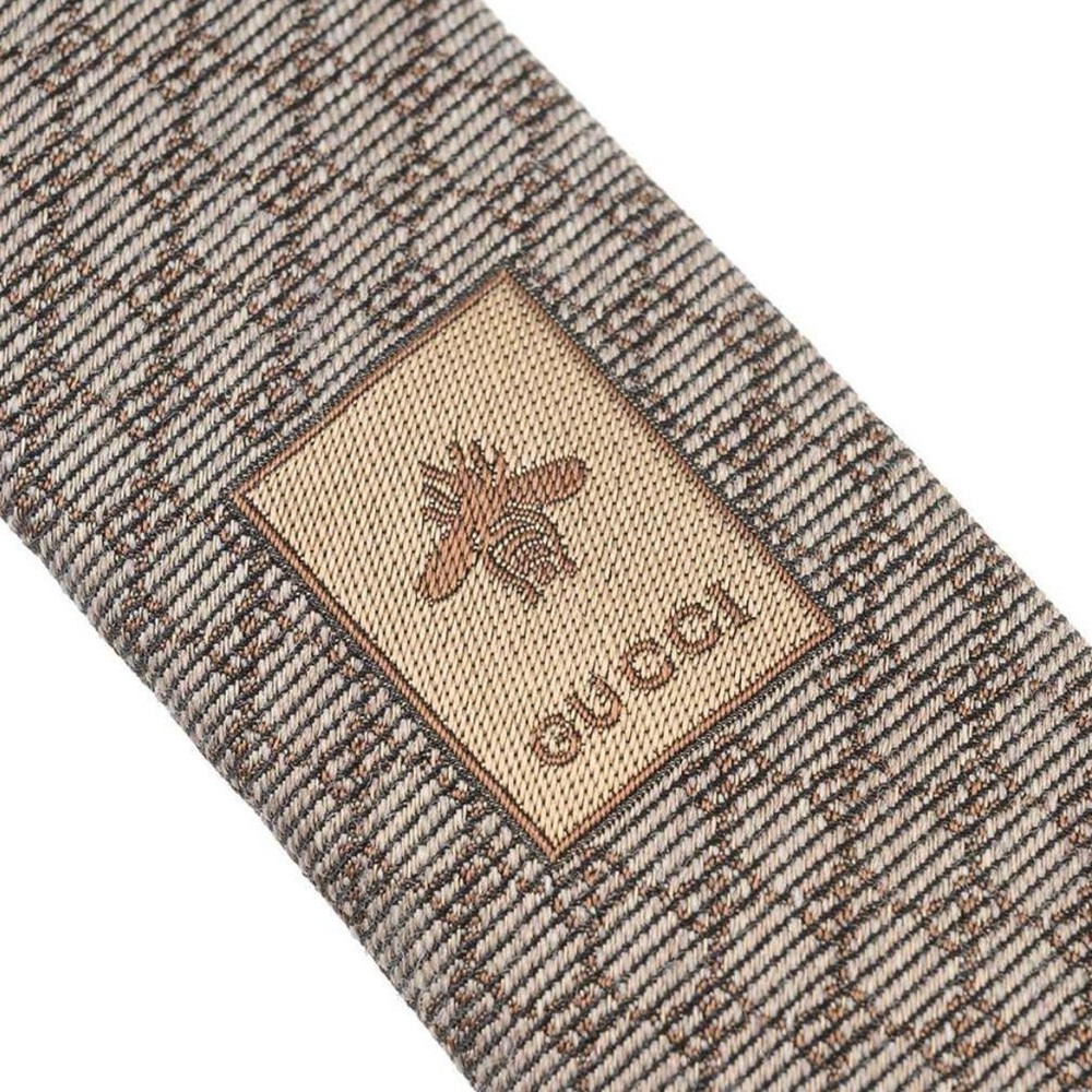 Gucci Brown Textured Silk Tie - Picture 4 of 7
